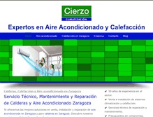 Tablet Screenshot of cierzoclima.com